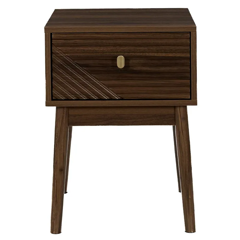 Szafka Nocna MEBLIVA Tiffany MDF, 40x40x55 cm - Orzech