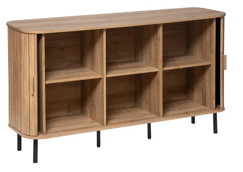 Komoda MEBLIVA Colva 140 cm, Metal I MDF, Vintage - Naturalny