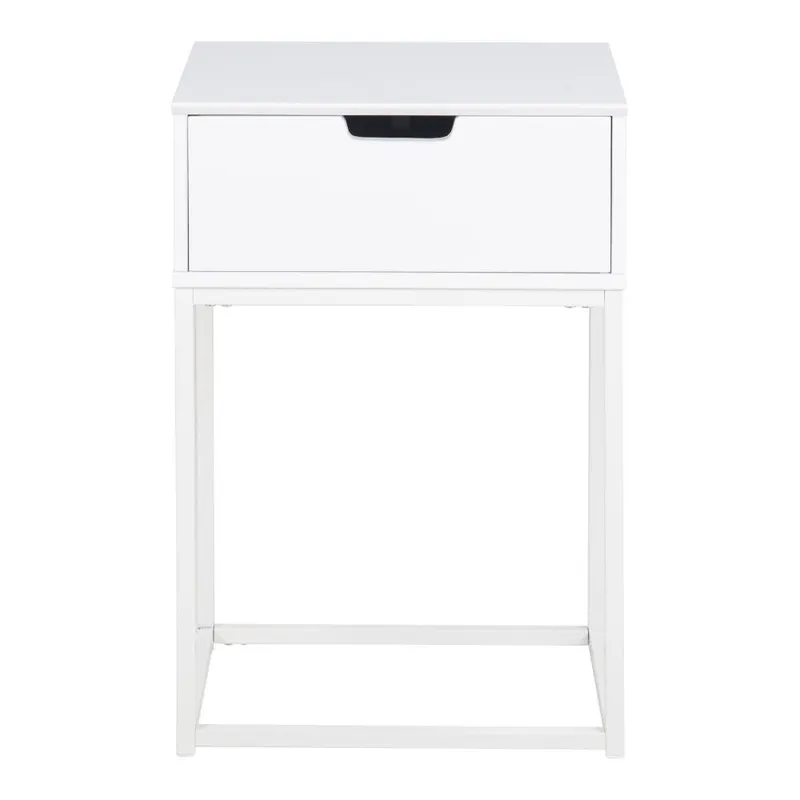 Szafka Nocna MEBLIVA Mitra Skandynawska 40 cm, MDF - Biała