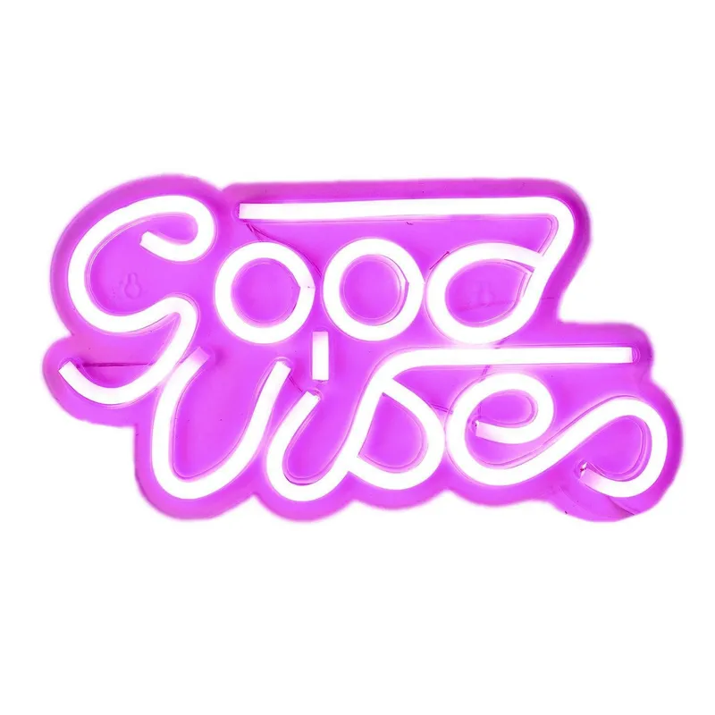 Lampa Dekoracyjna MEBLIVA Good Vibes Neon LED - Różowa