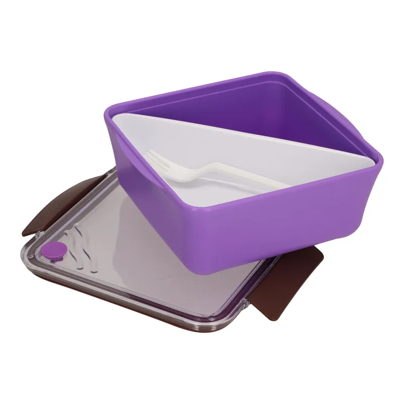 Lunch Box Divided MEBLIVA Z Widelcem 2,6l - Fioletowy