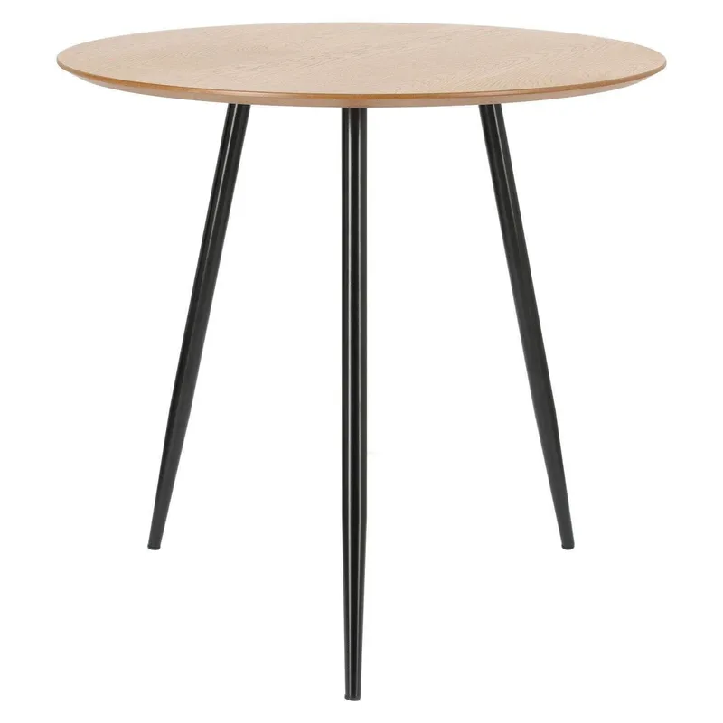 Stół MEBLIVA Sottile 80cm, Okrągły, Płyta Laminowana - Naturalny