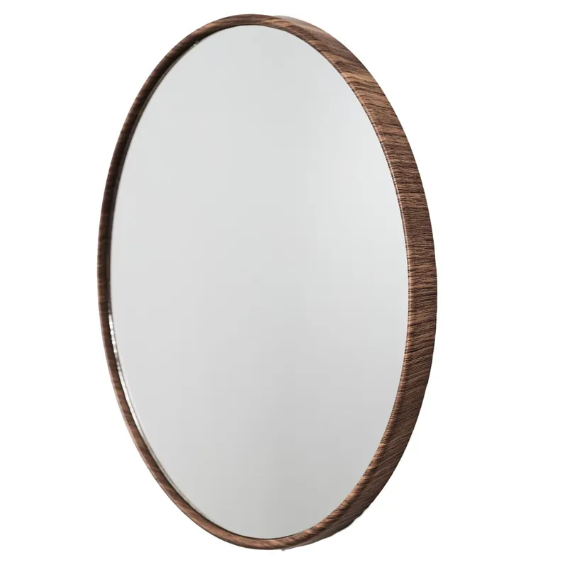 Lustro Ścienne MEBLIVA Toronto, Zestaw 3 szt., Okrągłe 26cm - Orzech