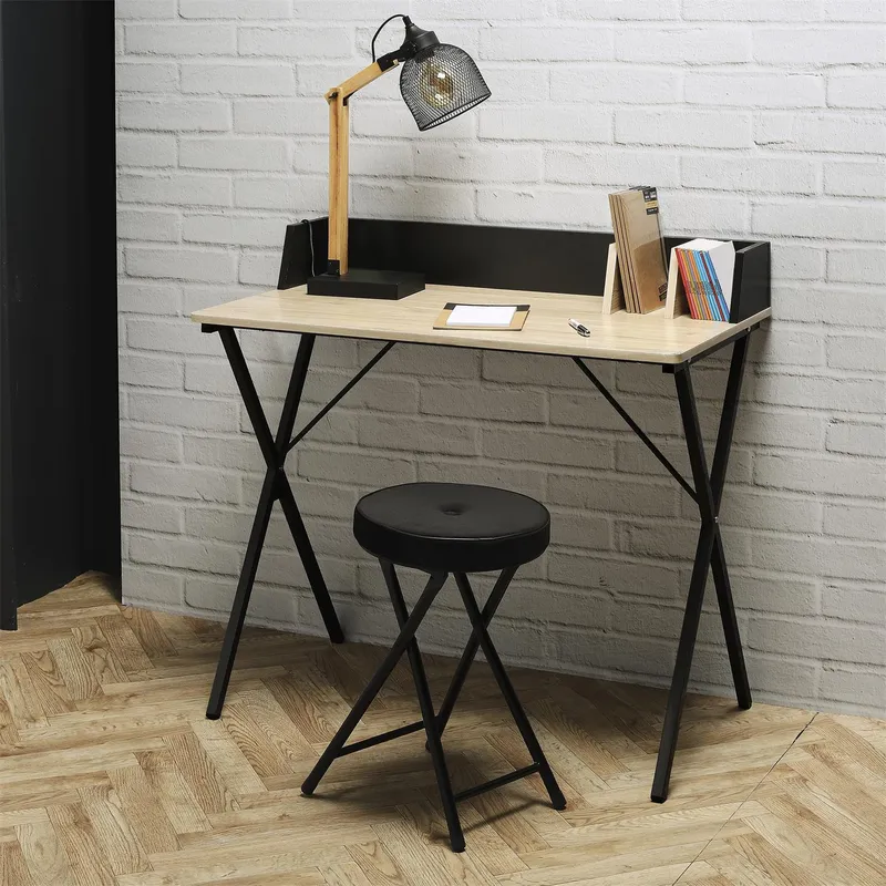 Biurko MEBLIVA Brico MDF 90x50 cm, Skandynawskie - Szary