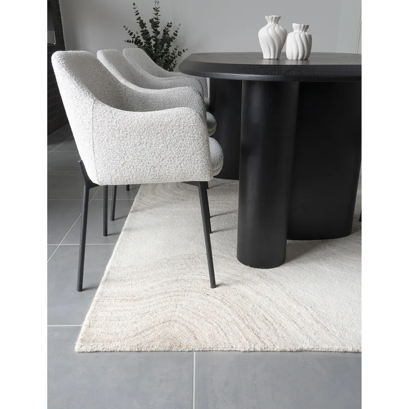 Dywan MEBLIVA Surat 100% Wełna 160x230cm - Ivory/Brązowy