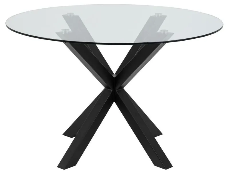 Stół MEBLIVA Heaven Okrągły Szklany 119 cm - Czarny