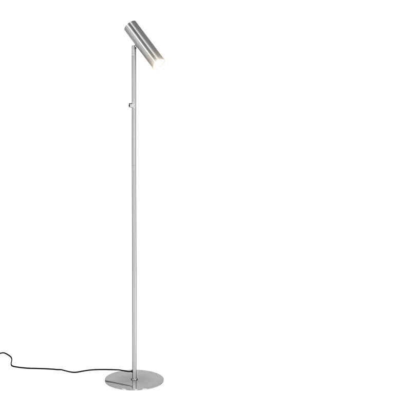 Lampa Podłogowa MEBLIVA Paris, Metal Nowoczesny - Srebrny