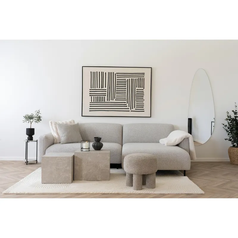 Obraz Dekoracyjny MEBLIVA Lipari 100x140cm, Nowoczesny - Beżowy