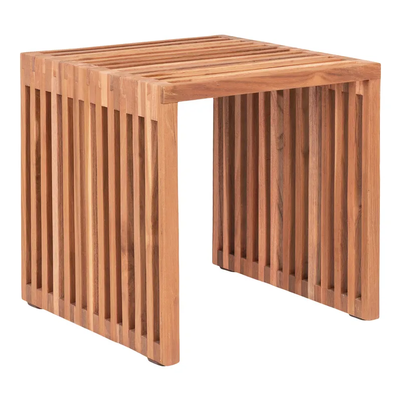 Stolik Kawowy MEBLIVA Pego 40cm Z Drewna Tekowego - Naturalny