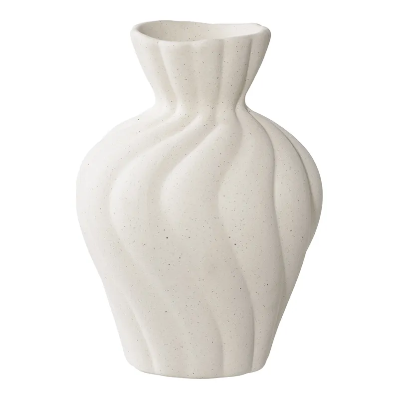 Zestaw 2 Wazonów Ceramicznych MEBLIVA Sakwa, Ceramika - Biały