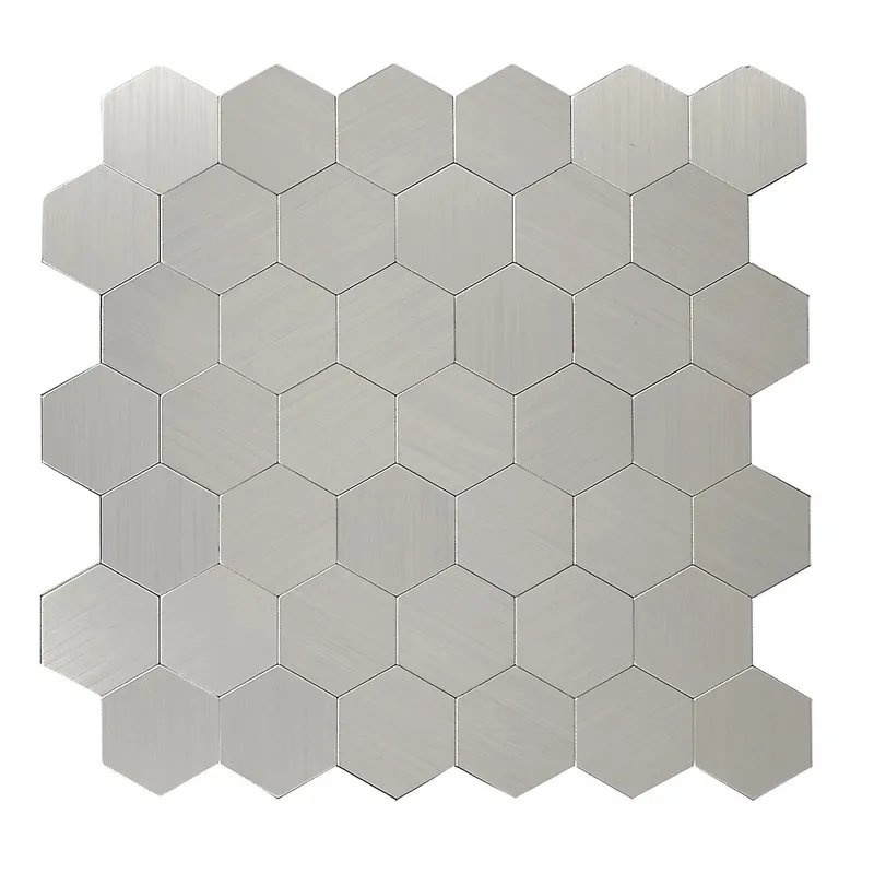 Panel Winylowy Samoprzylepny Easy Stick MEBLIVA, Mozaika - Srebrny