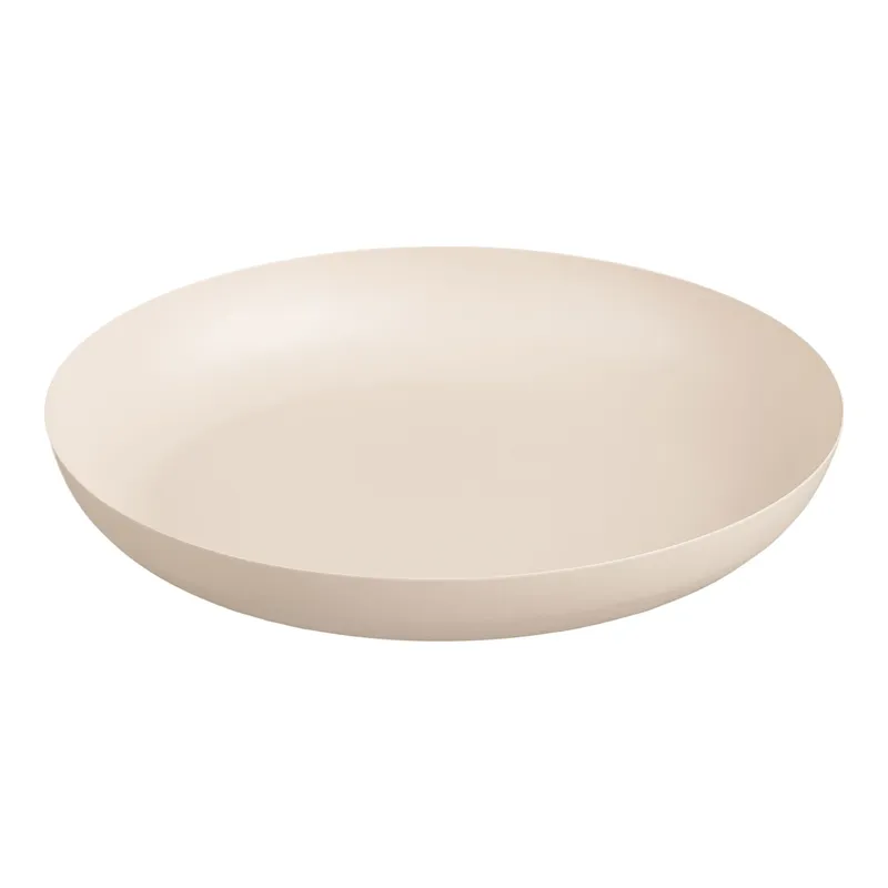 Taca MEBLIVA Okrągła Metalowa 30 cm, Klasyczna - Beżowa