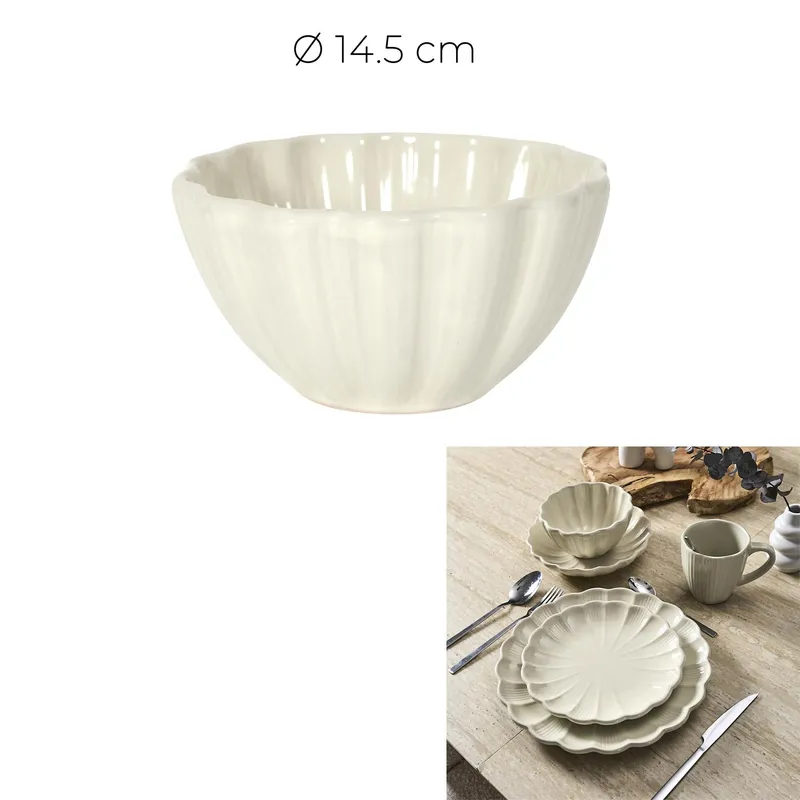 Miseczka MEBLIVA Calista, Ceramika Szkliwiona 550ml - Kremowa