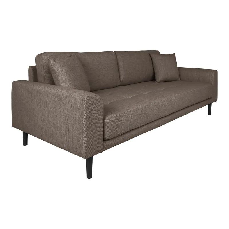 Sofa MEBLIVA Lido 3-OSOBOWA Skandynawska Poliester - Brązowa