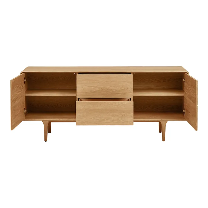 Komoda MEBLIVA Darwin 180x45x75 cm MDF Skandynawska - Naturalny Dąb