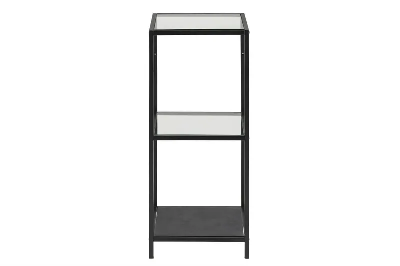 Szafka MEBLIVA Seaford II Nowoczesna MDF/Metal/Szkło - Czarna