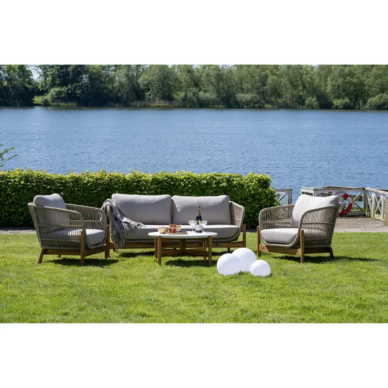 Sofa Ogrodowa MEBLIVA Terracina, Drewno Akacjowe, 175 cm - Brązowa