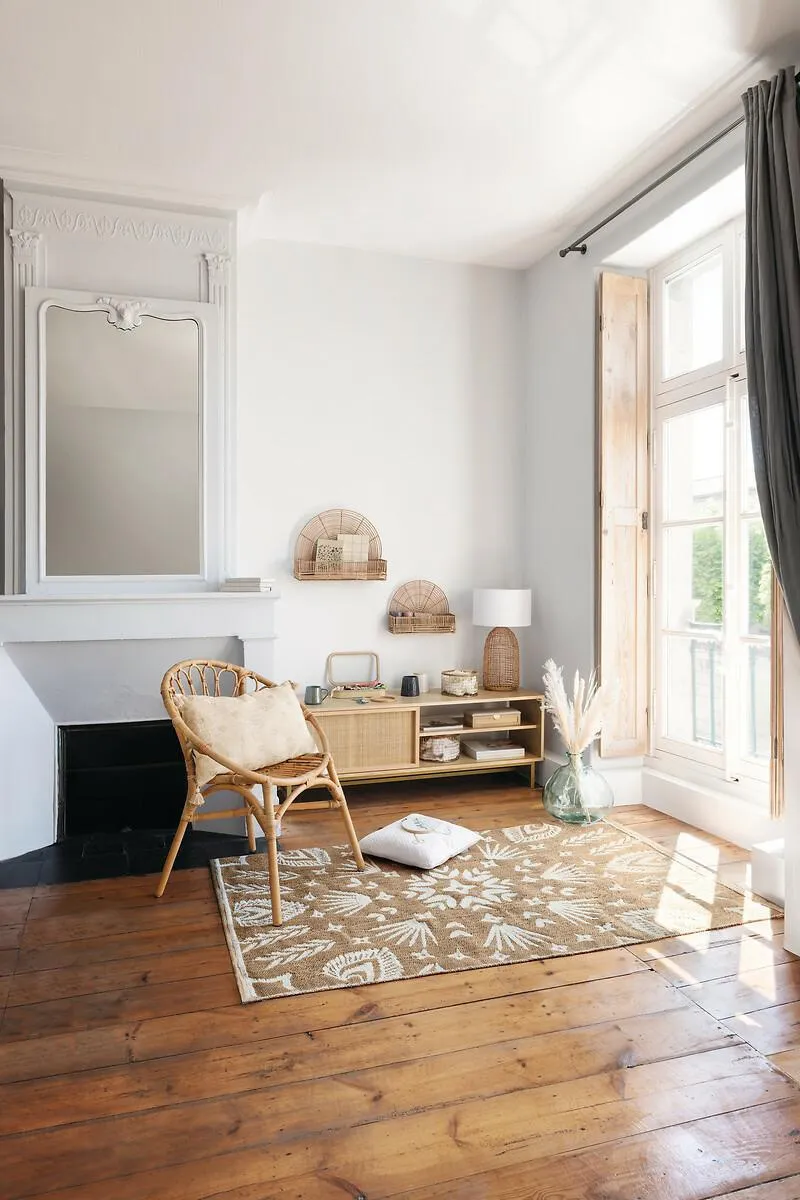 Szafka RTV MEBLIVA Rayo Rattan 140 cm - Naturalny