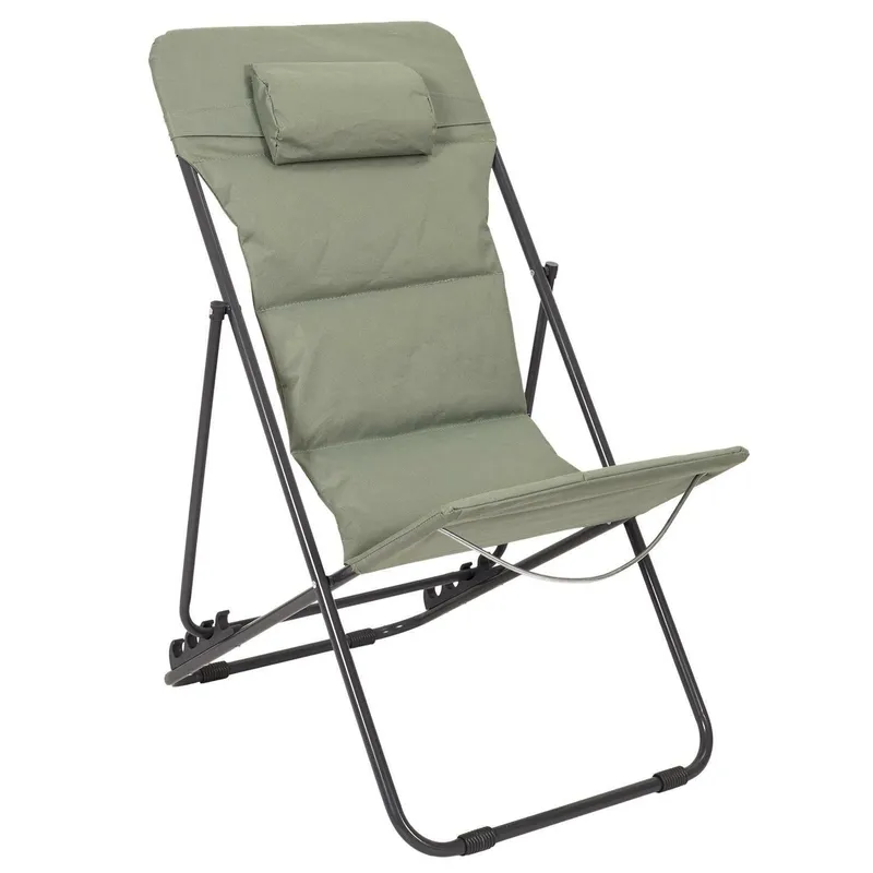 Leżak GARDIVA Grue Metal Nowoczesny - Khaki