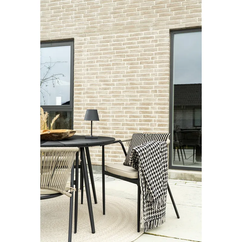 Pled MEBLIVA Side Bawełniany 130x180 cm - Czarno Biały