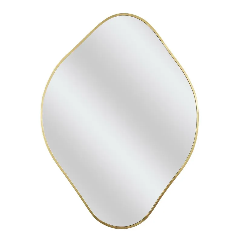 Lustro Diamond MEBLIVA 60 cm, Nieregularny Kształt Metal - Złoty