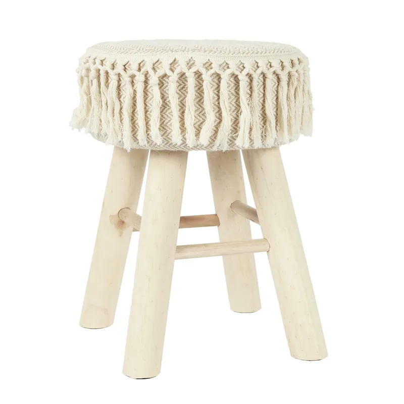 Taboret MEBLIVA Pampa Skandynawski 40 cm MDF - Beżowy