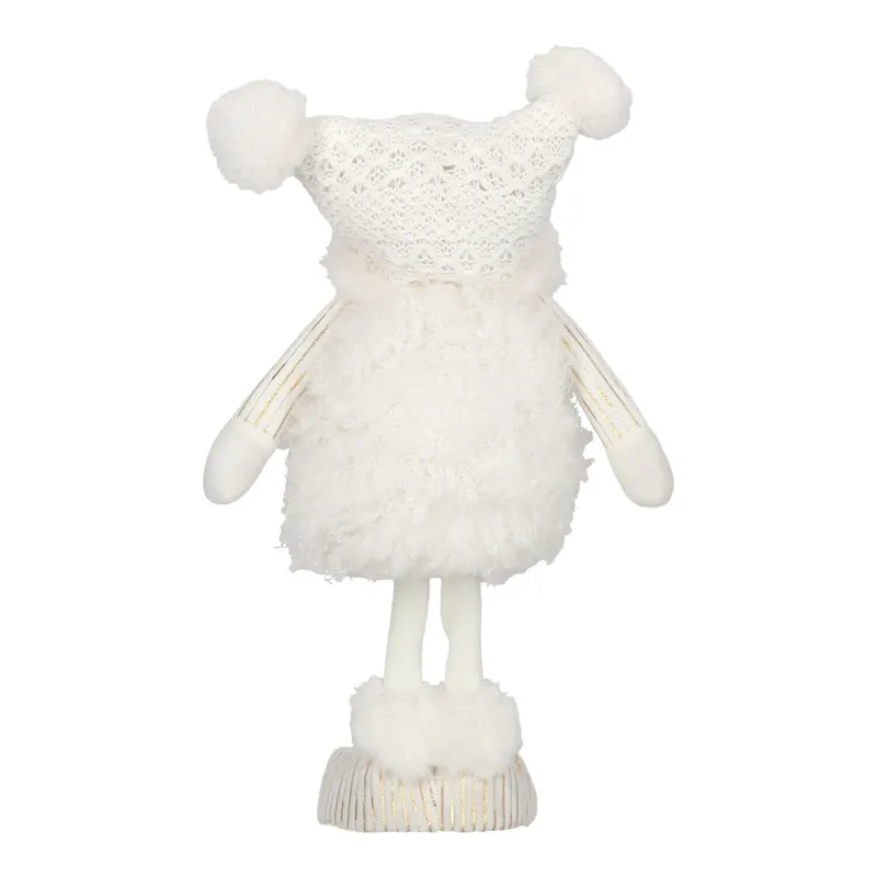 Figurka Dekoracyjna MEBLIVA Dziewczynka Śnieżynka 33cm - Biała
