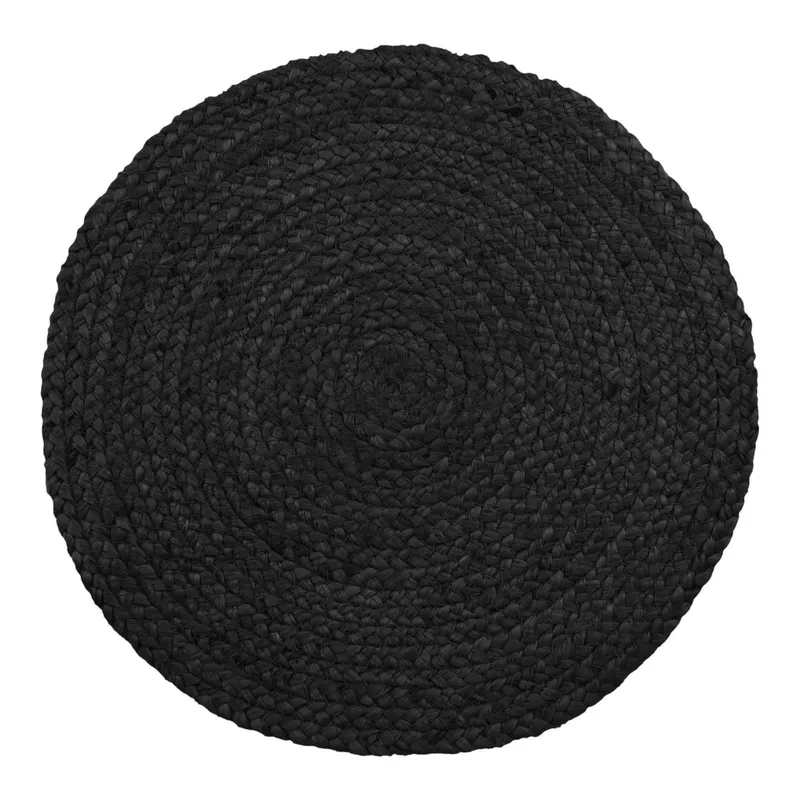Podkładki Pod Talerze MEBLIVA Bombay, Juta 38cm - Czarne