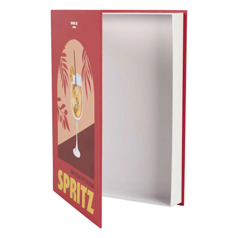 Pudełko Książka MEBLIVA Spritz, Tektura, Klasyczne - Czerwone