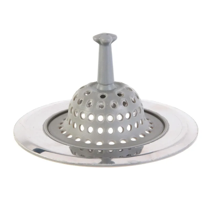 Sitko Do Zlewu MEBLIVA Silikonowe, Stal Nierdzewna 11 cm - Szare