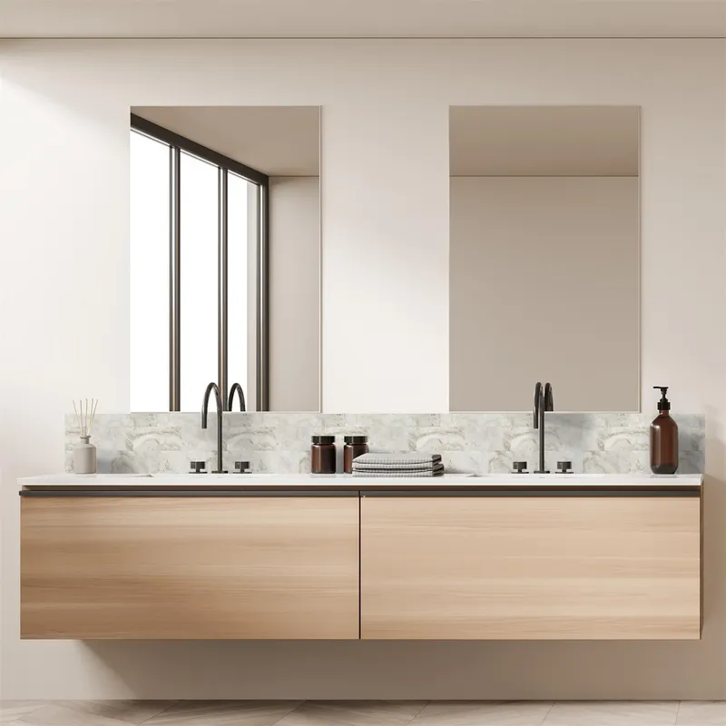 Panel Winylowy Samoprzylepny MEBLIVA Easy Stick Trawertyn - Szary