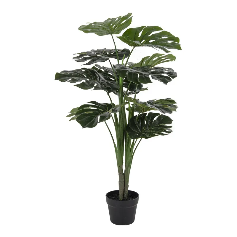 Sztuczna Roślina Monstera MEBLIVA 90cm, Polietylen - Zielony