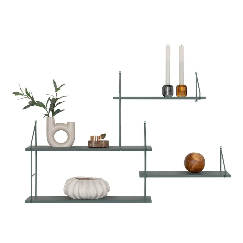 Półka Ścienna MEBLIVA Harlem Metal 99 cm - Zielona