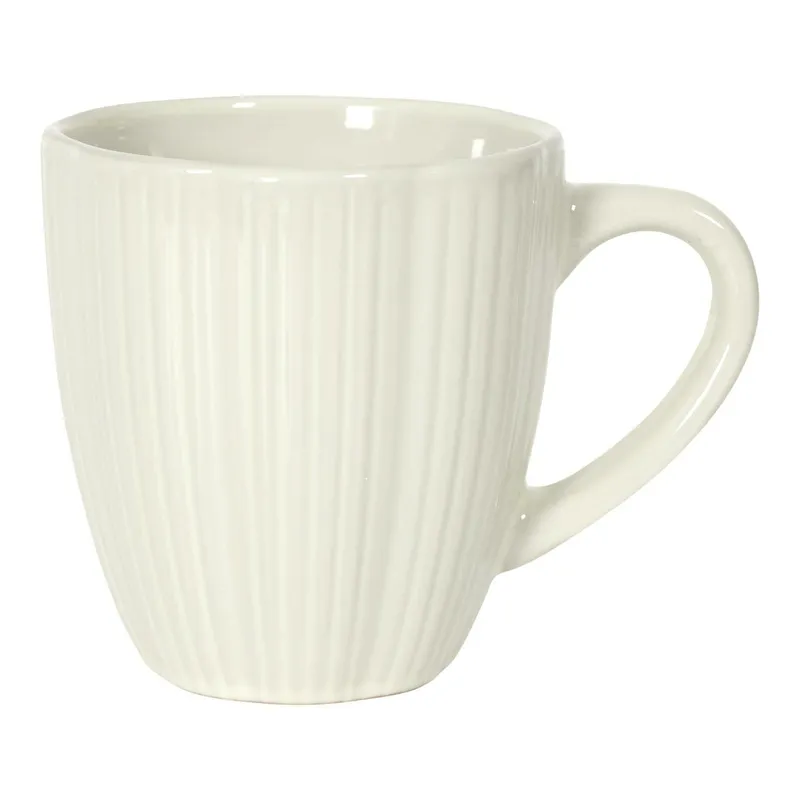 Kubek Calista MEBLIVA Ceramiczny Ryflowany 330ml - Szary