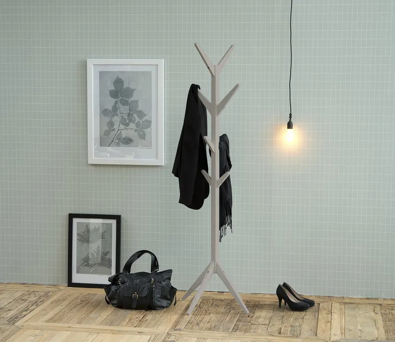 Wieszak Stojący MEBLIVA Ascot, MDF Lakierowany, 178 cm - Szary