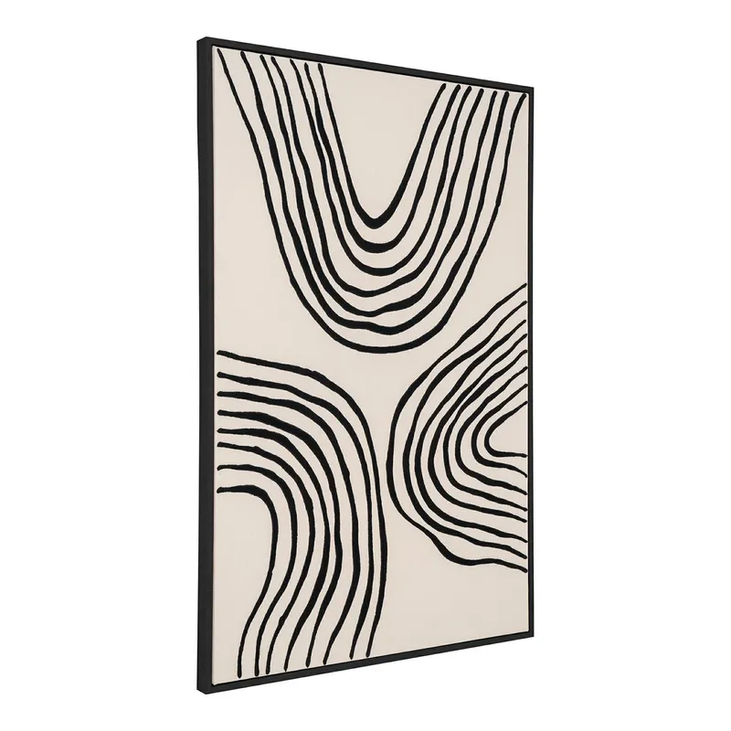 Obraz Dekoracyjny MEBLIVA Lipari 60x90cm, Płótno, Klasyczny - Czarny