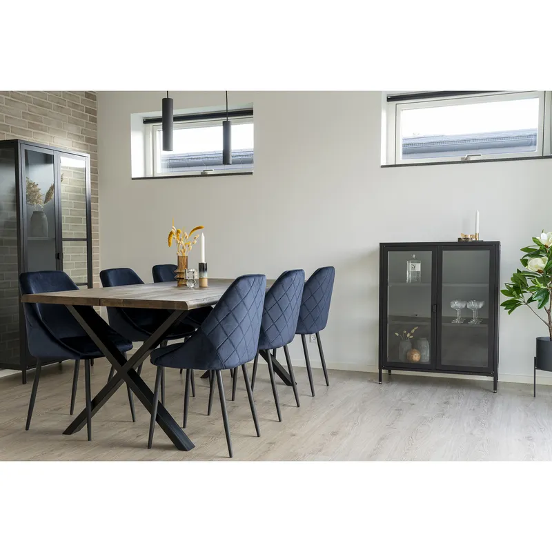 Lampa Wisząca MEBLIVA Paris, Nowoczesna Stal, Regulowana - Czarna