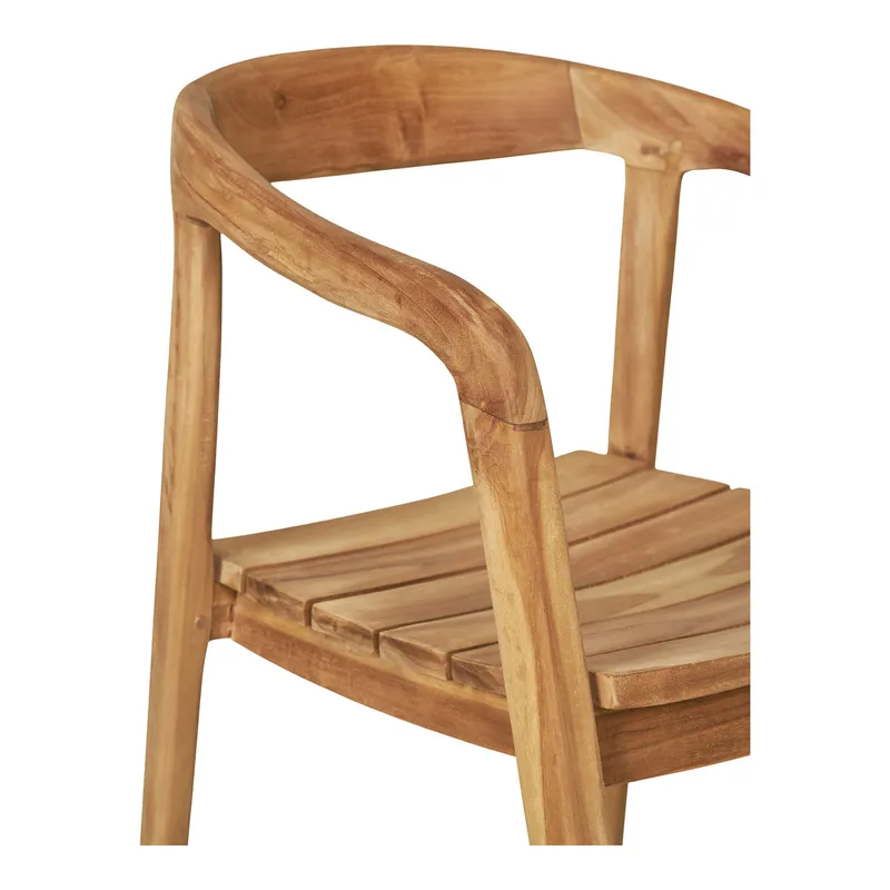 Krzesło MEBLIVA Otero Tekowe Naturalne, Rustykalny Design - Naturalny