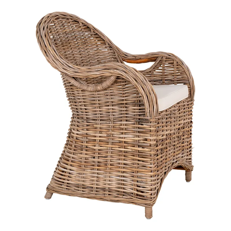 Krzesło Larisa MEBLIVA Rattan Boho - Szare