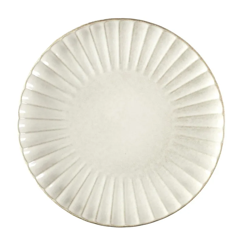 Talerz Do Serwowania MEBLIVA Vlora Ceramiczny 32cm - Beżowy