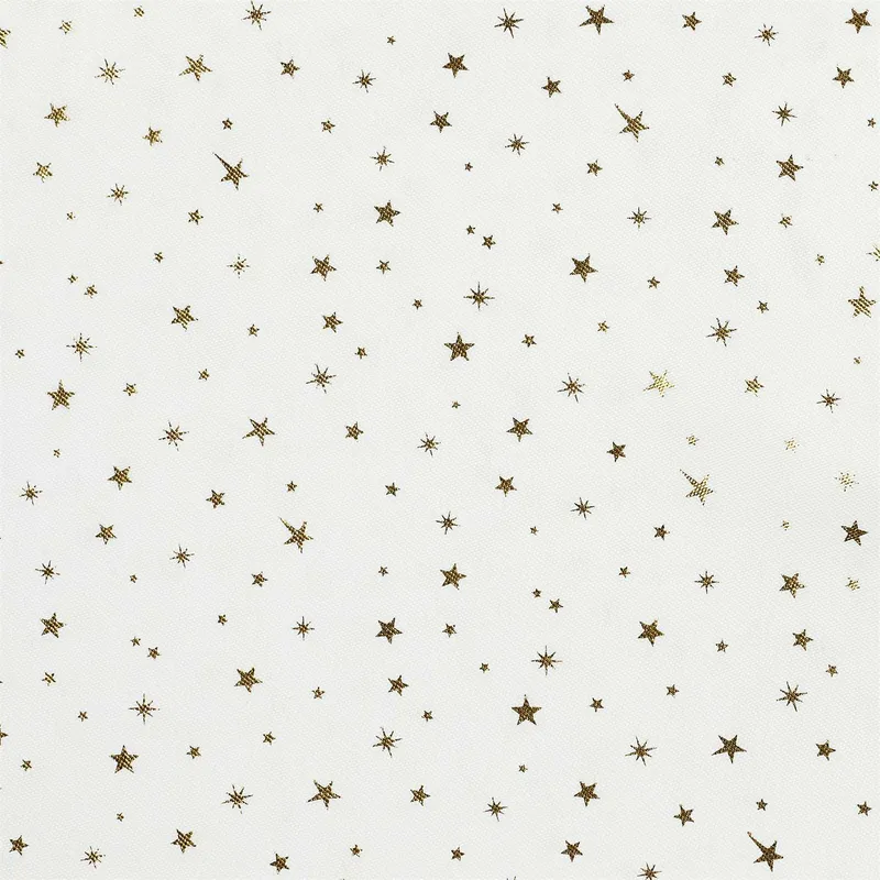 Obrus MEBLIVA Star Dore 140x250 cm Nowoczesny - Biały Ze Złotem