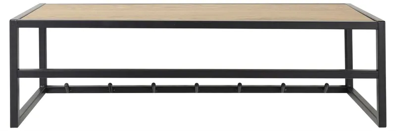 Wieszak Ścienny MEBLIVA Seaford Dąb 77 cm - Naturalny I Czarny