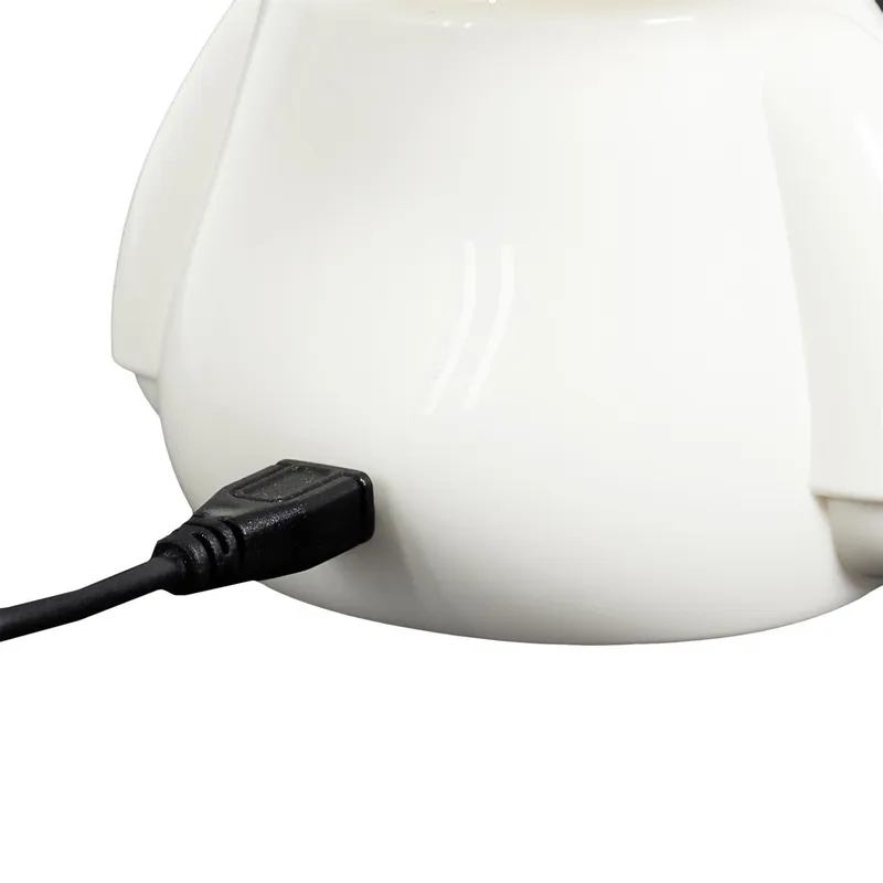 Lampka Nocna MEBLIVA Kot USB LED, Tworzywo ABS - Biała