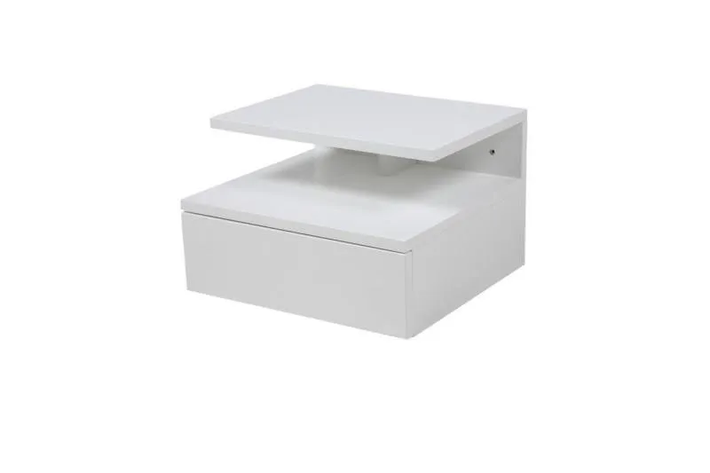 Szafka Nocna Wisząca MEBLIVA Ashlan MDF, 35x32 cm - Biała