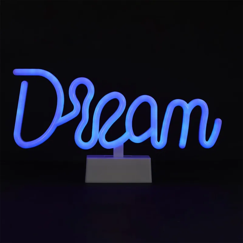 Lampa LED Nocna MEBLIVA Dream Z Efektem Neonu, Nowoczesna - Biała
