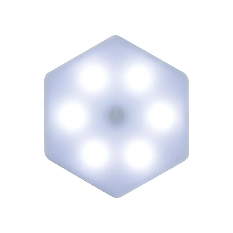 Lampa Ścienna MEBLIVA Hexagonal Zestaw 6 Sztuk, Tworzywo - Biały