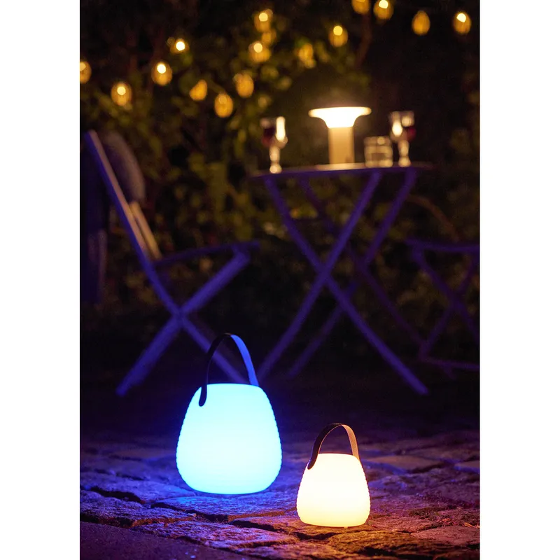 Lampa Ogrodowa MEBLIVA Derry, LED Akumulatorowa, Nowoczesna - Biała