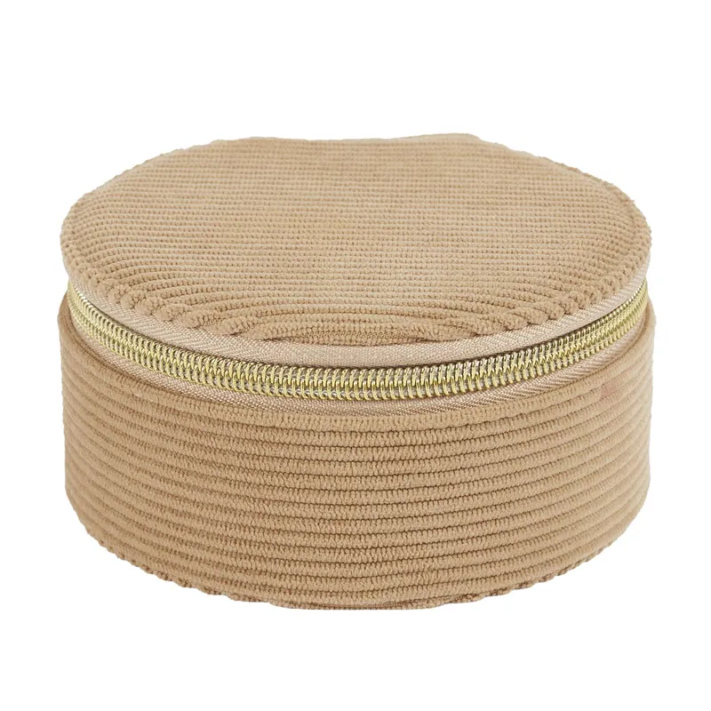 Szkatułka Sztruksowa MEBLIVA Velo Do Biżuterii, 12,5×12,5 cm - Brązowa