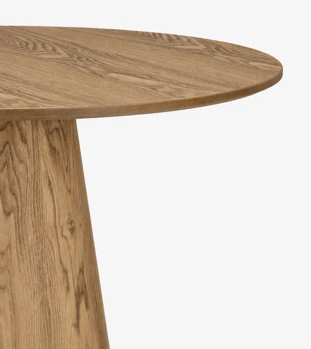 Stół Kawowy MEBLIVA Soleilo Okrągły 80cm MDF - Naturalny Dąb