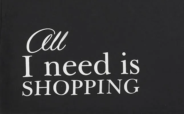 Torba Shopper MEBLIVA All I Need Is Shopping, Bawełna - Czarna